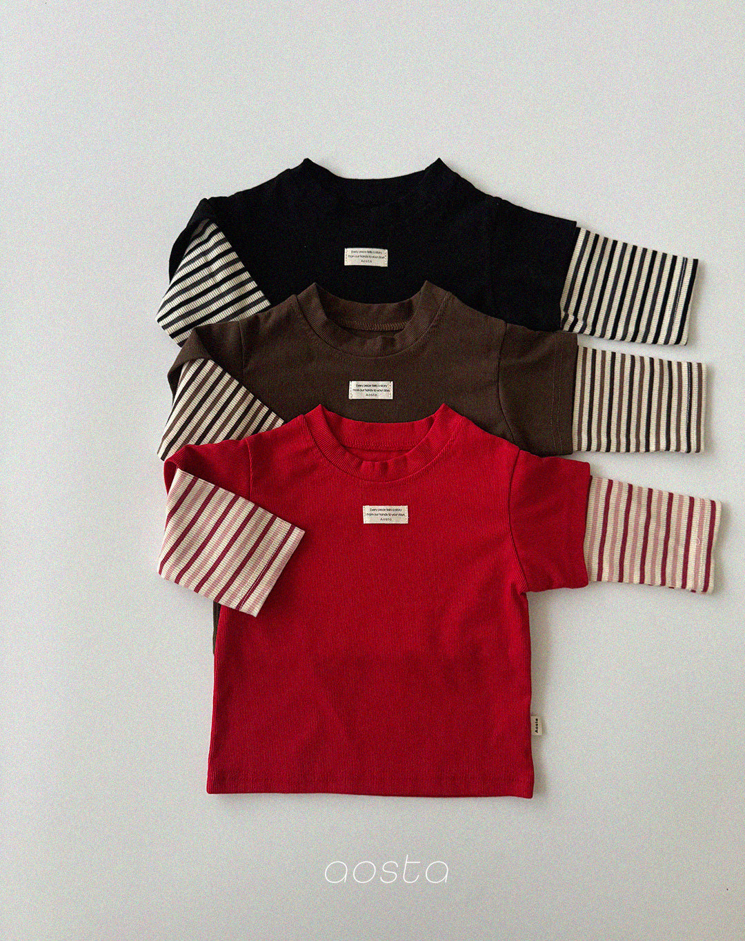 ［Aosta］Crayon Layered Tee