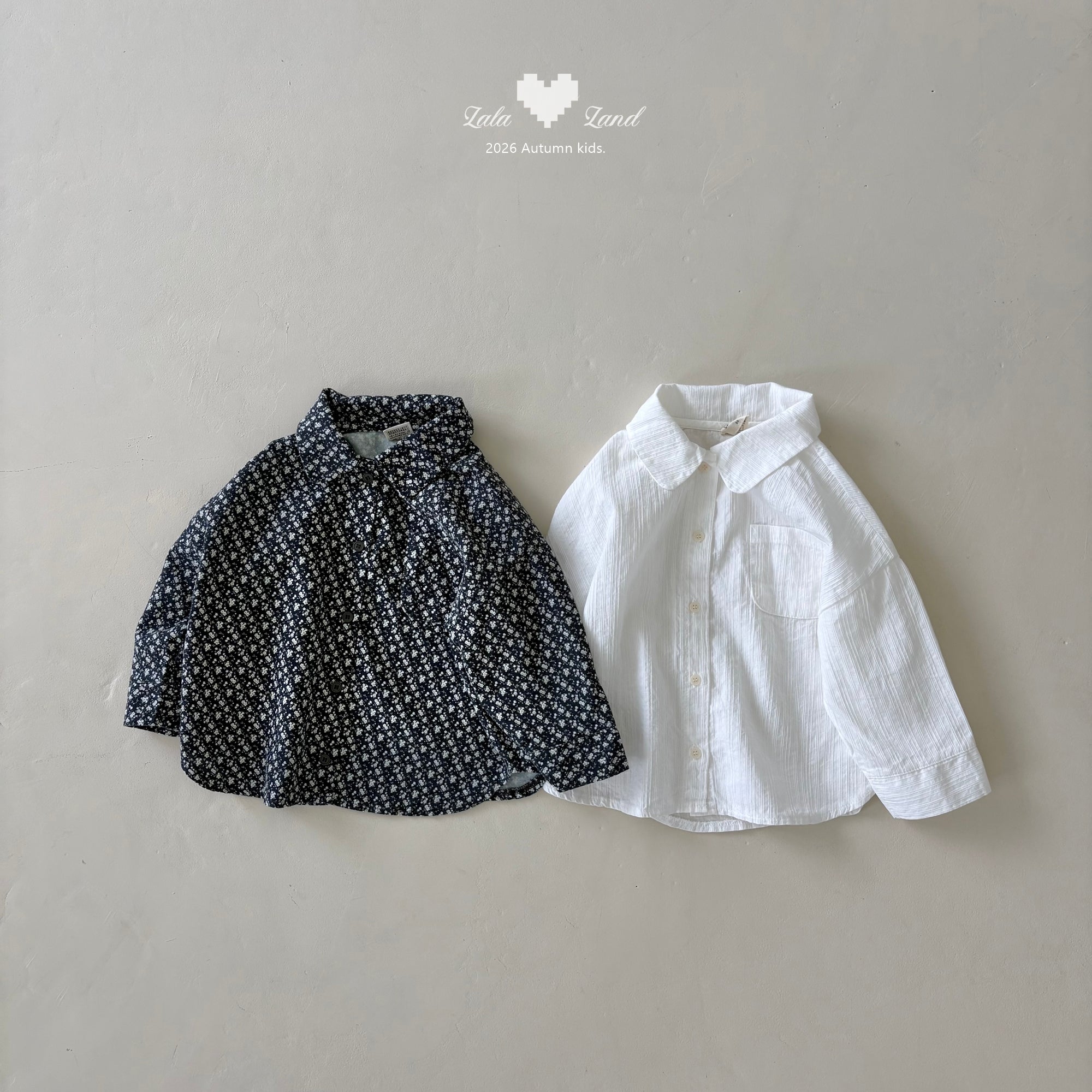 ［Lala land］Flour collar shirt