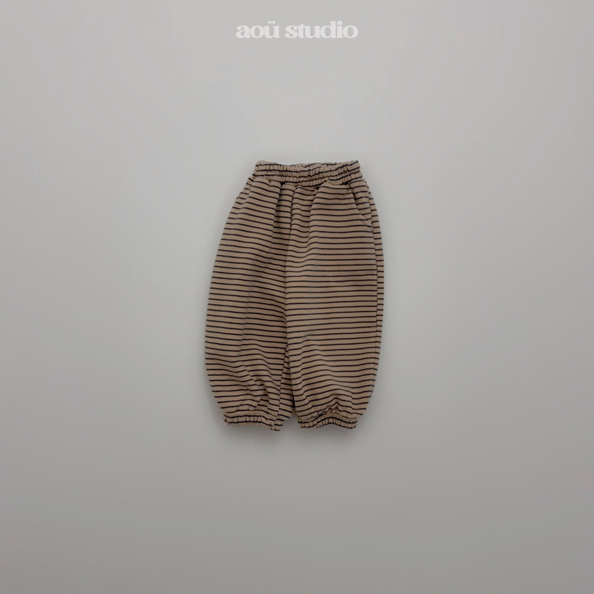 ［aou studio］Bonbon stripe jogger pants