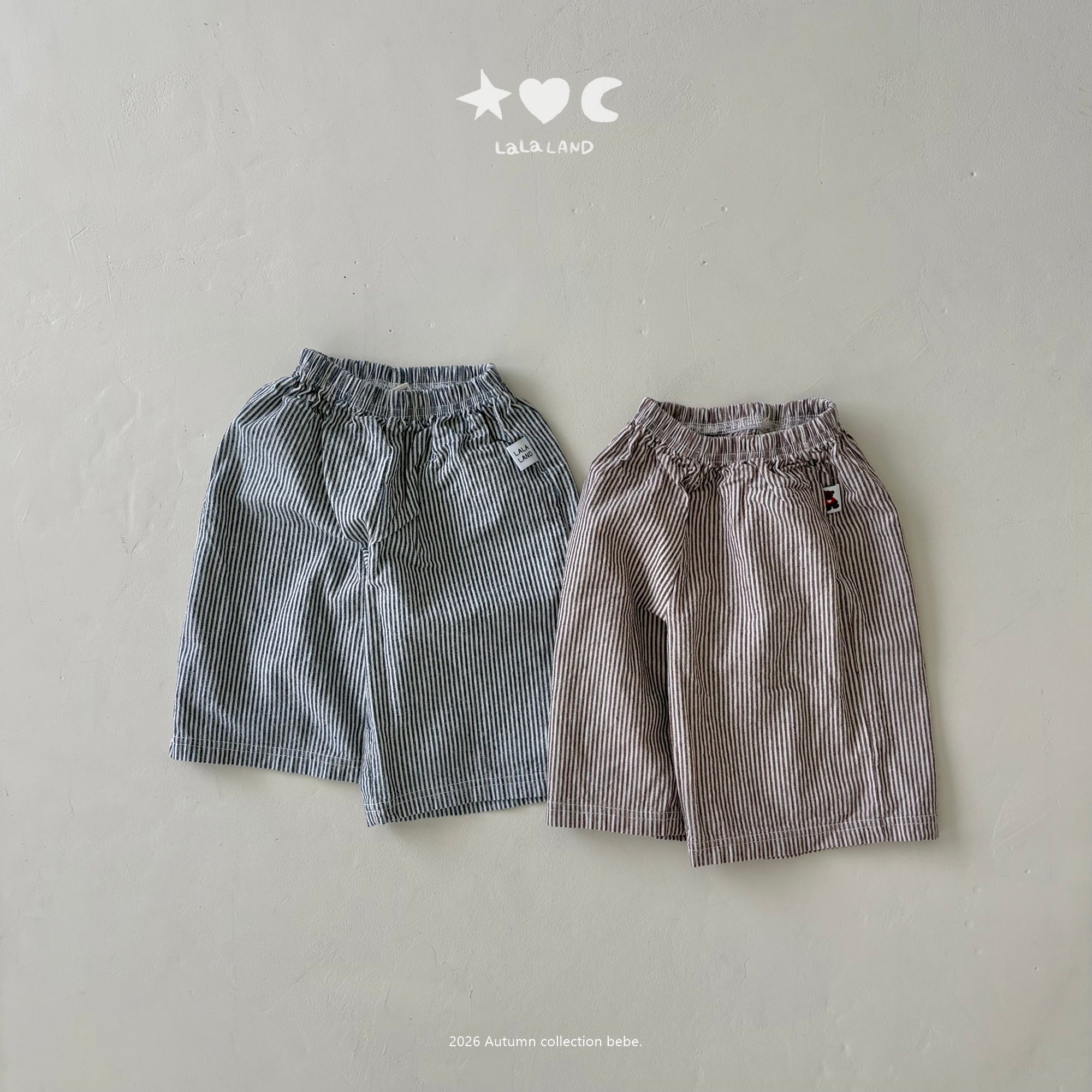 ［Lala land］Fine check wide pants
