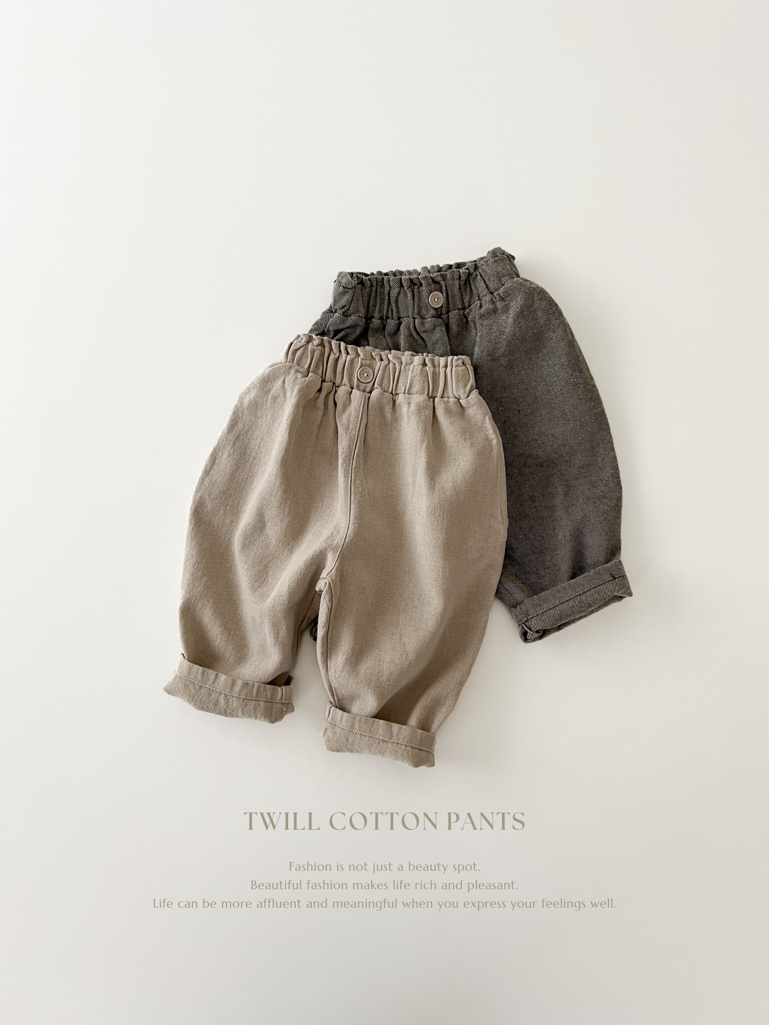 Twill cotton pants