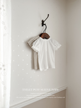 Eyelet puff sleeve tops