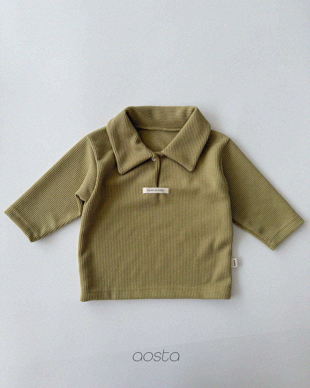［Aosta］Mulmul Collar Tee