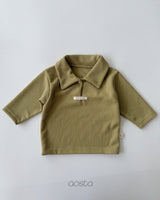 ［Aosta］Mulmul Collar Tee