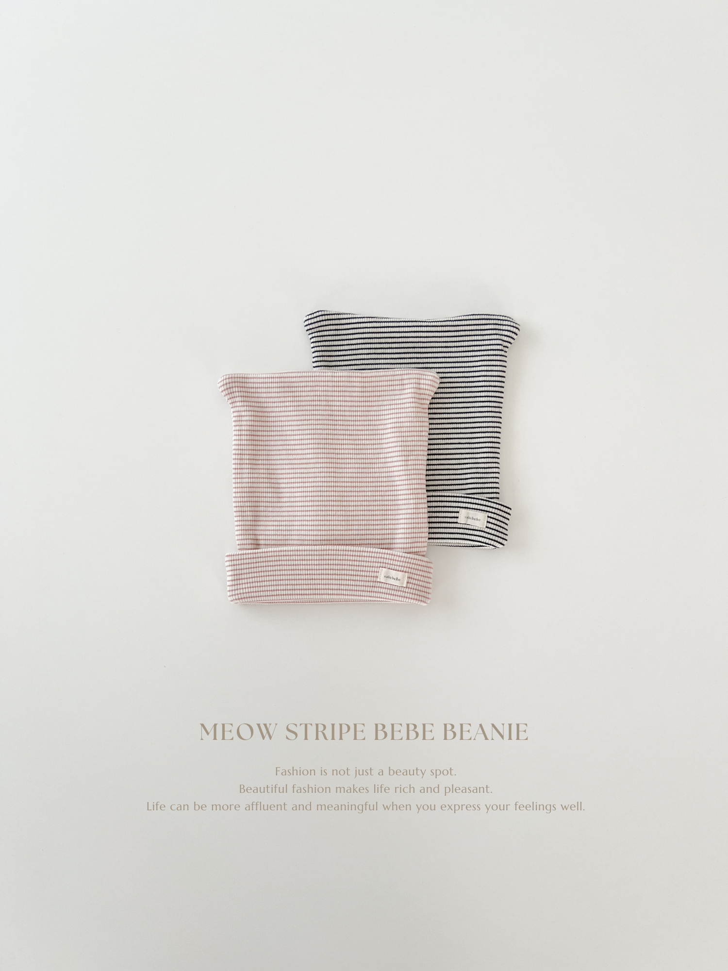 Meow stripe bebe beanie