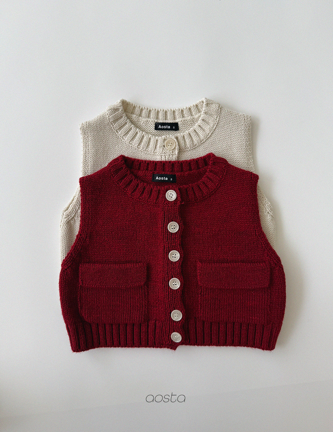 ［Aosta］Knit Cookie Vest