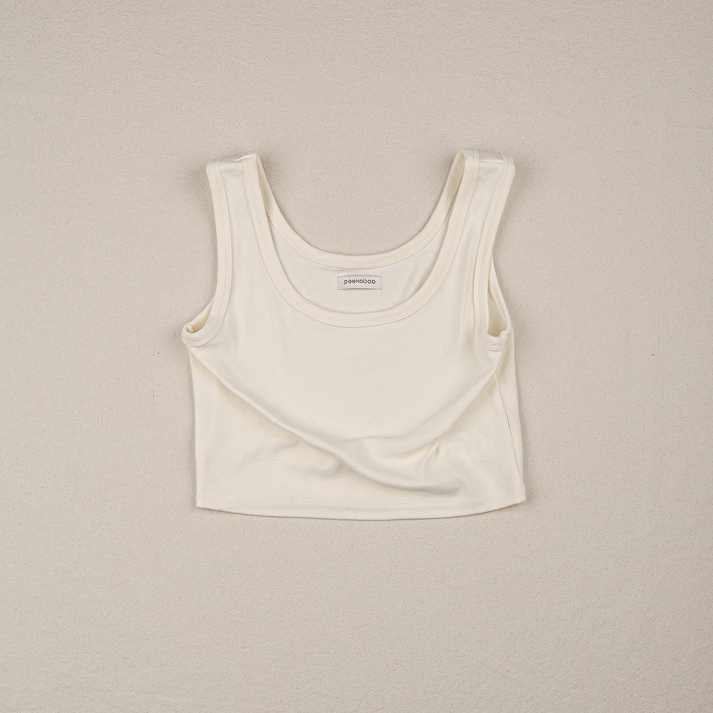 ［peekaboo］Ribbon crop sleeveless (mom)