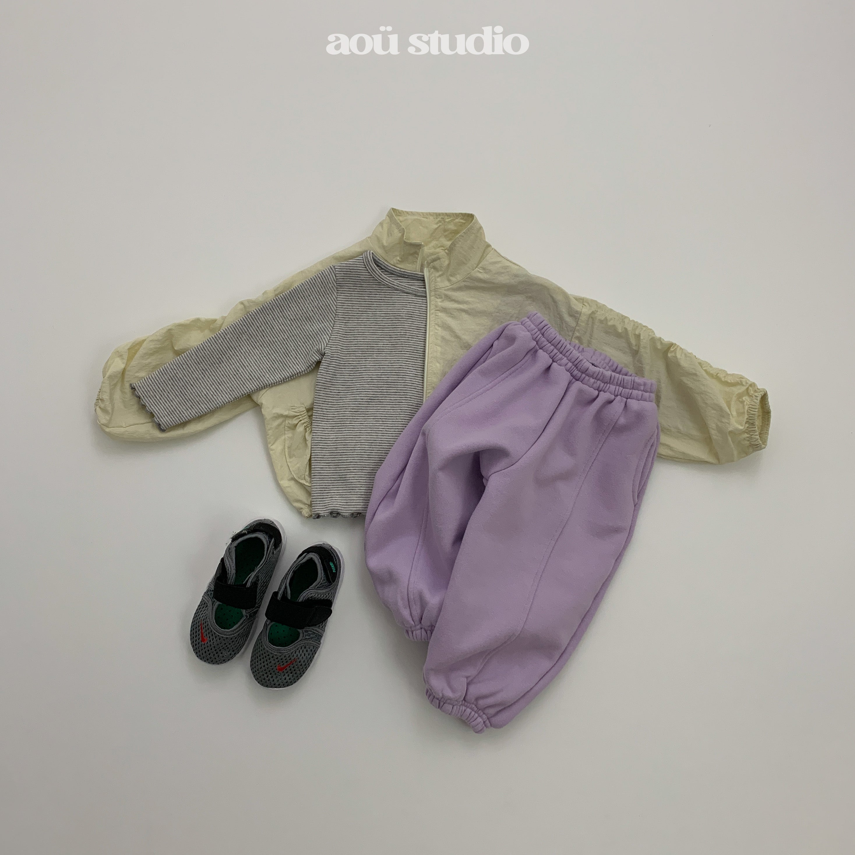 ［aou studio］Joy stripe mellow tops