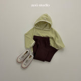［aou studio］Easy bi-color hoodie