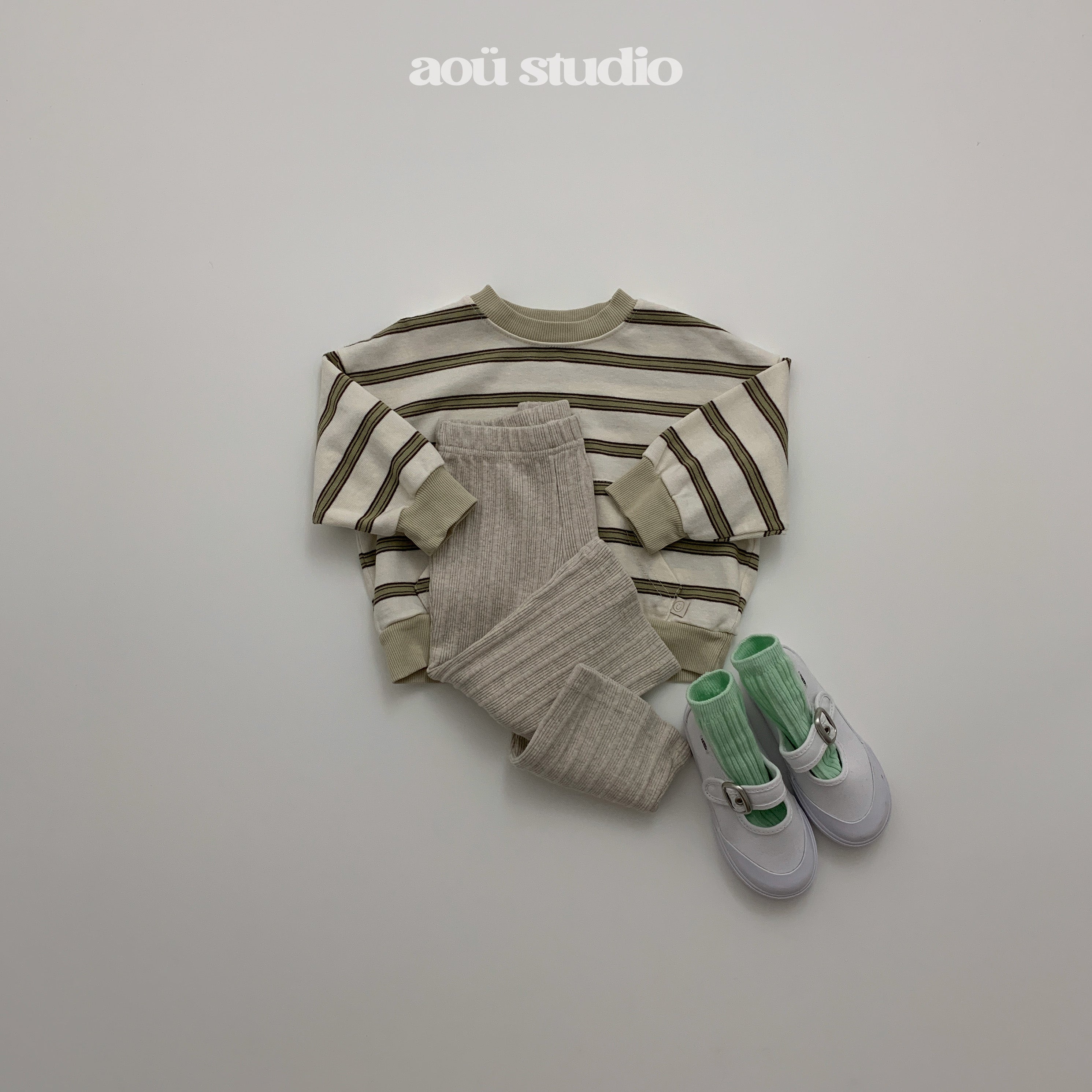 ［aou studio］Day stripe mtm