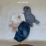 ［aou studio］Caramel stripe hoodie