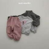 ［aou studio］Bonbon stripe jogger pants