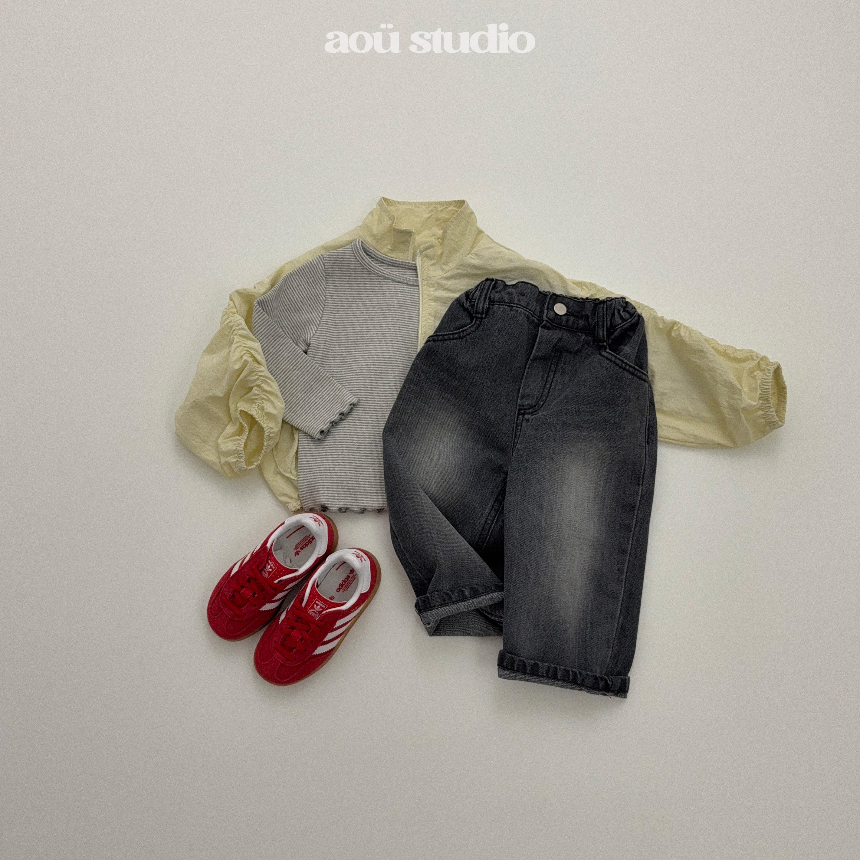 ［aou studio］Joy stripe mellow tops