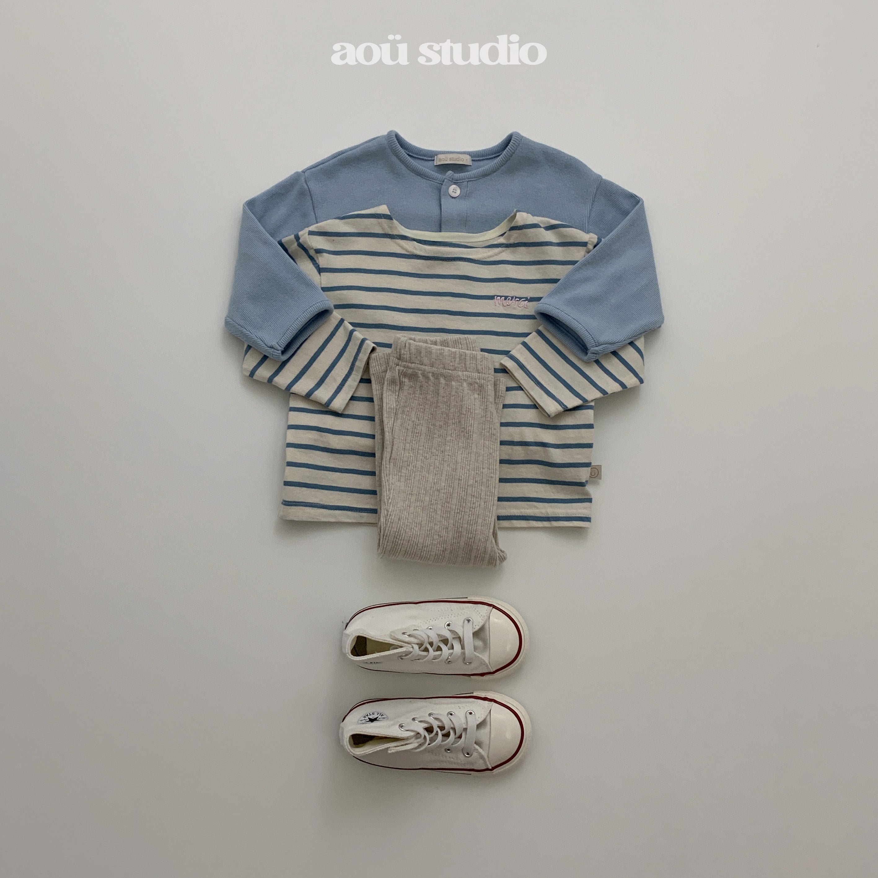 ［aou studio］French stripe tee