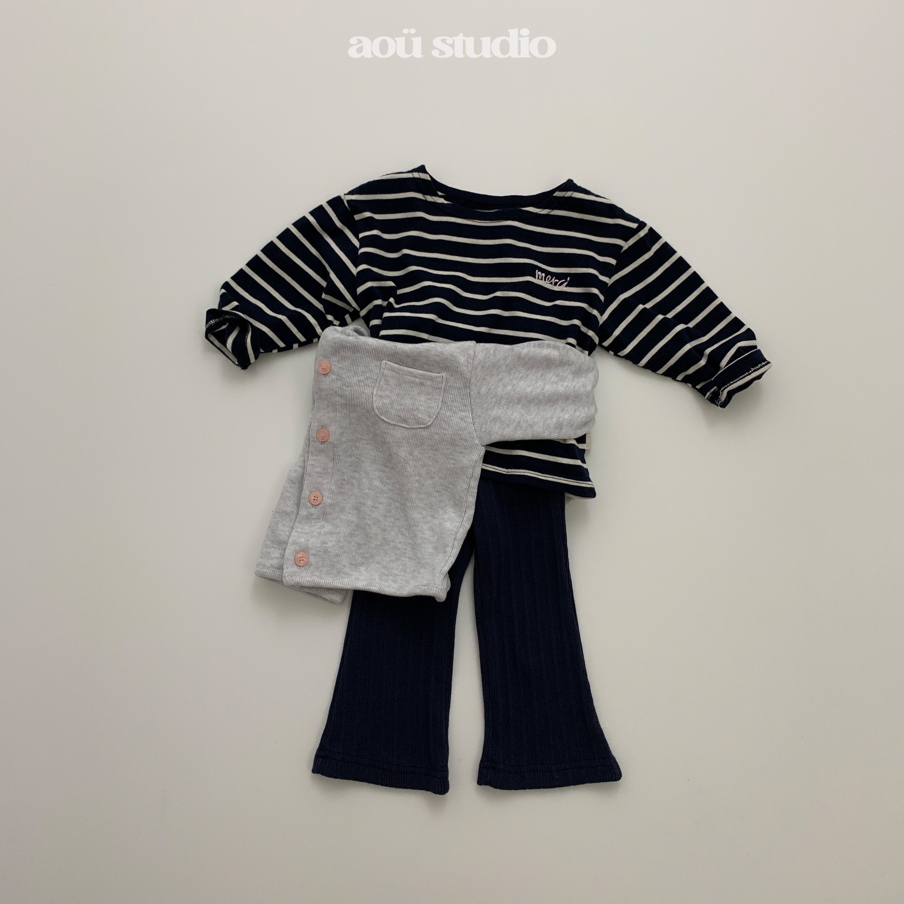 ［aou studio］French stripe tee