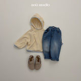 ［aou studio］Easy bi-color hoodie