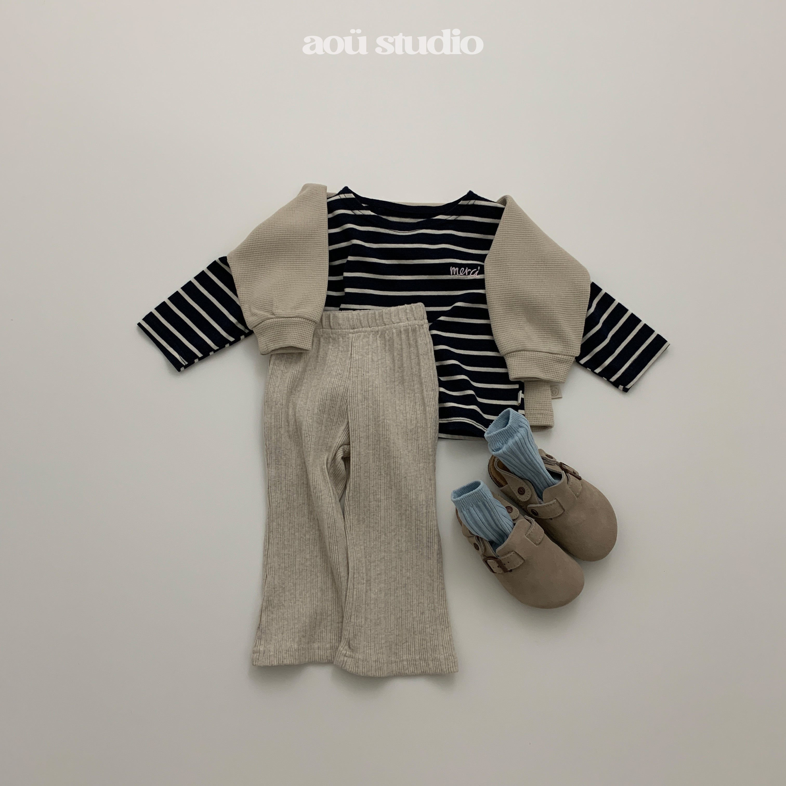 ［aou studio］French stripe tee