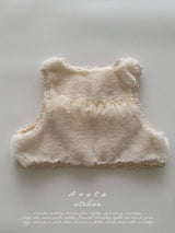 ［Aosta］Fur open vest