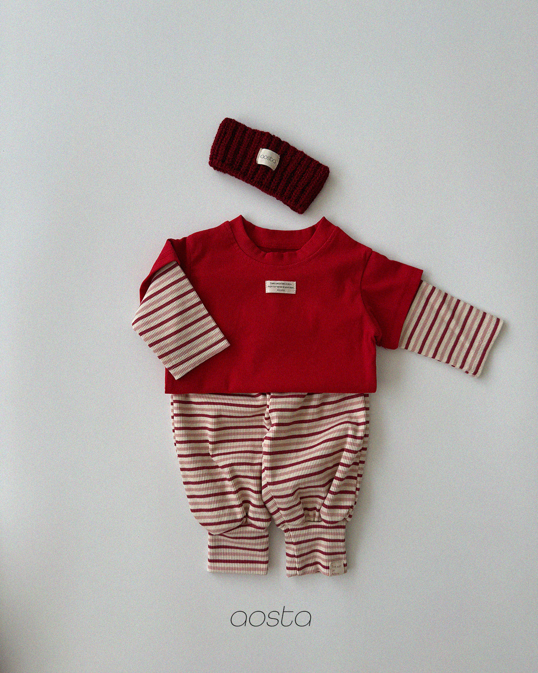 ［Aosta］Crayon Stripe Pants