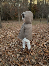 *Noeul.made* Check hood jumper