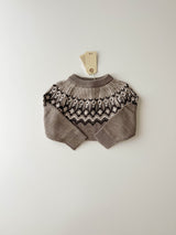 ［FUB］Fair Isle Sweater / Beige Melange