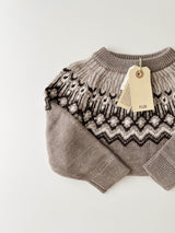 ［FUB］Fair Isle Sweater / Beige Melange