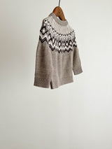 ［FUB］Fair Isle Sweater / Beige Melange