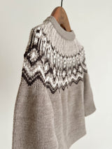 ［FUB］Fair Isle Sweater / Beige Melange