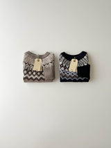 ［FUB］Fair Isle Sweater / Dark Navy