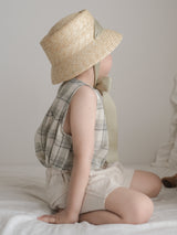 Color ribbon straw hat