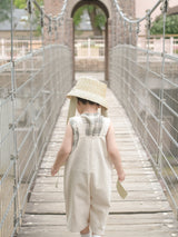 Color ribbon straw hat