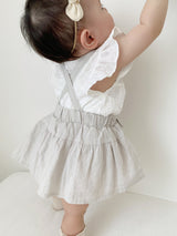 Frill button rompers