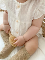 Frill button rompers