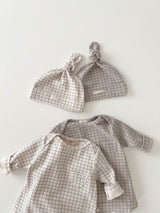 Mon check newborn suit set