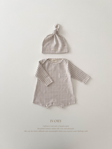 Mon check newborn suit set