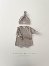 Mon check newborn suit set