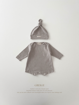 Mon check newborn suit set