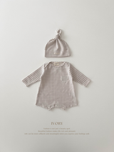 Mon check newborn suit set