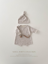 Mon check newborn suit set