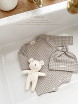 Mon check newborn suit set