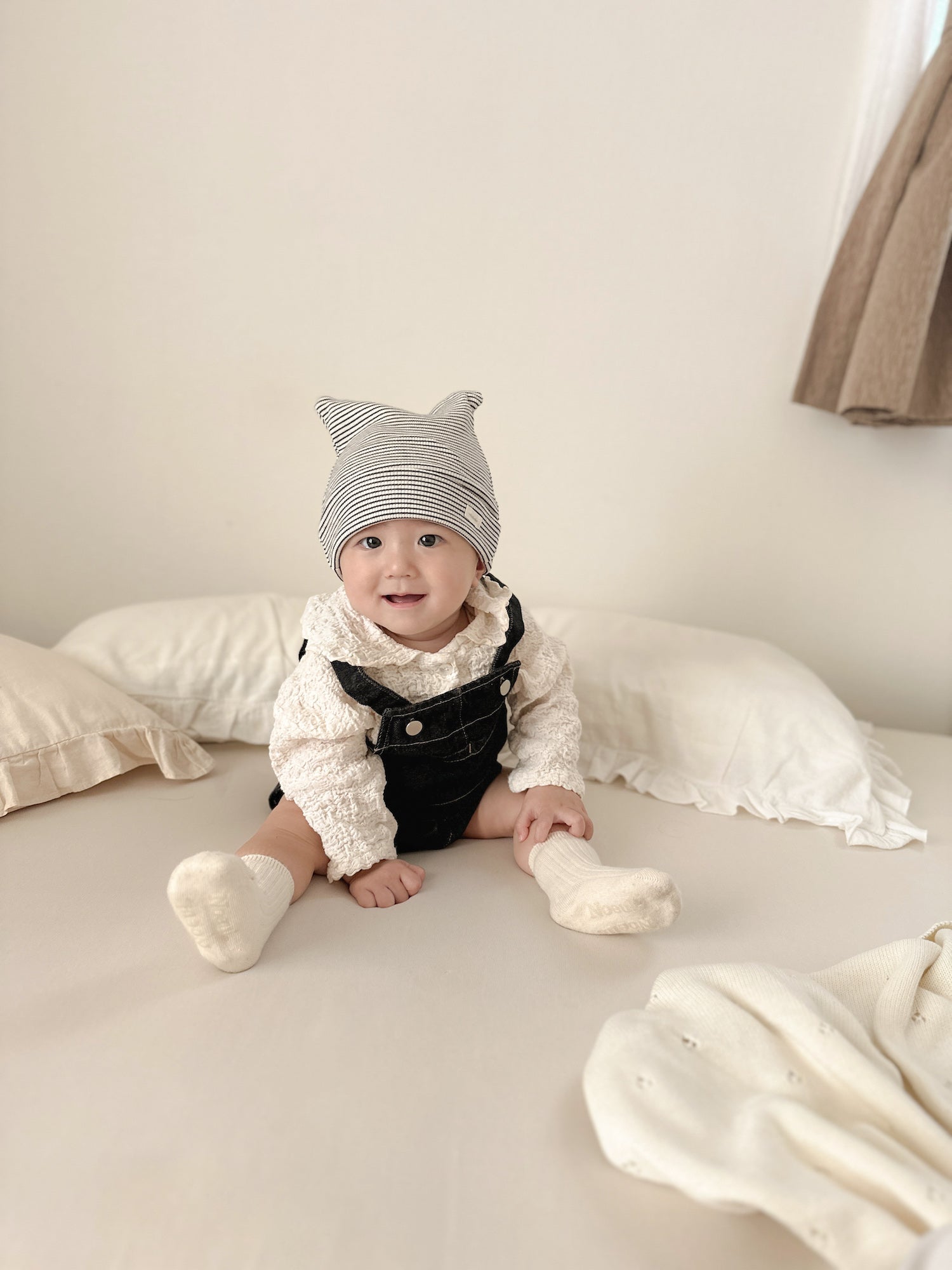 Meow stripe bebe beanie