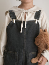 Clip denim overalls