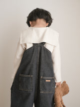 Clip denim overalls