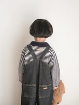 Clip denim overalls