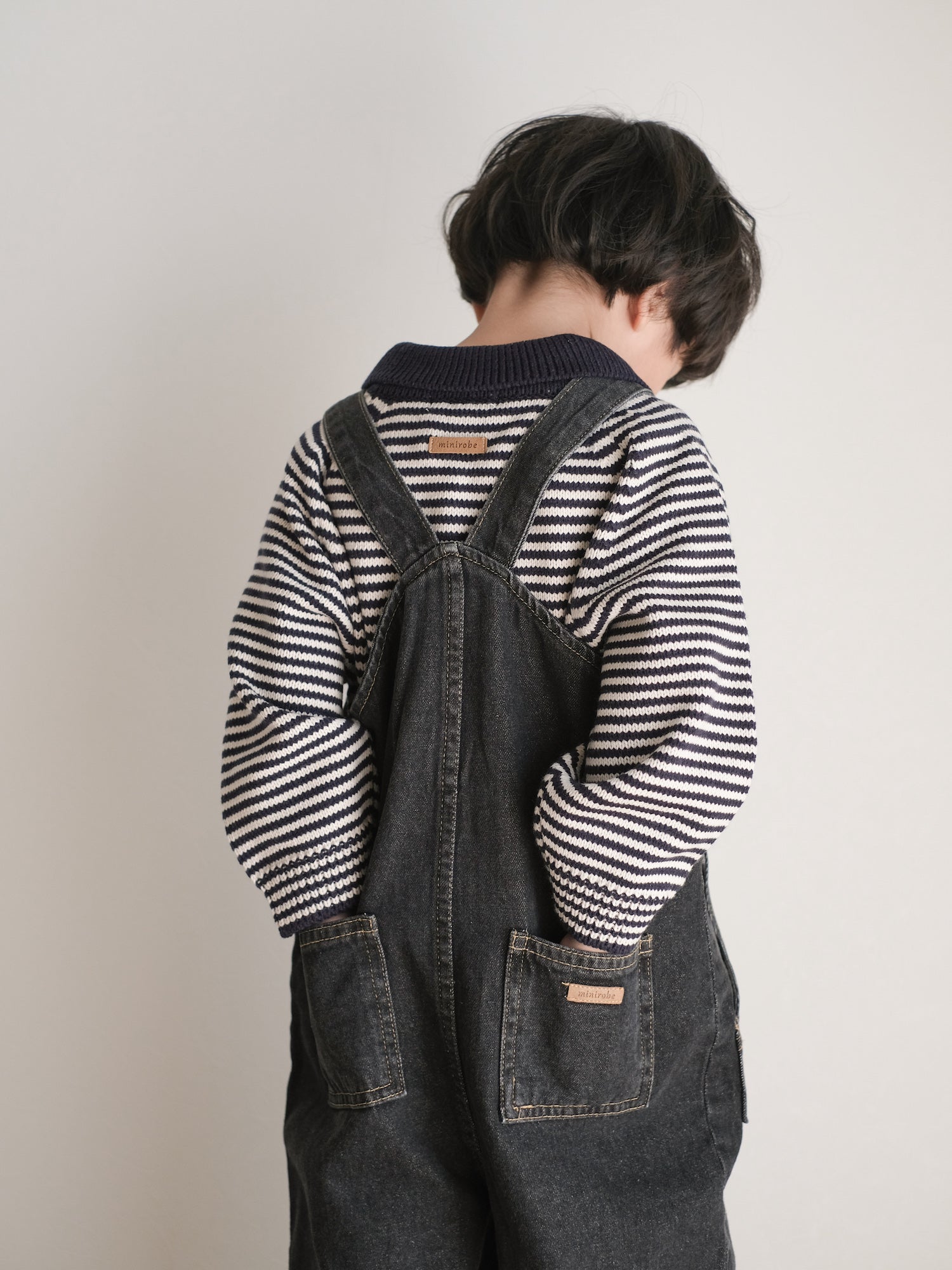 Clip denim overalls