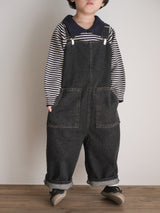 Clip denim overalls