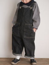 Clip denim overalls