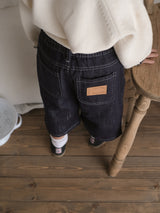 Pintuck denim pants