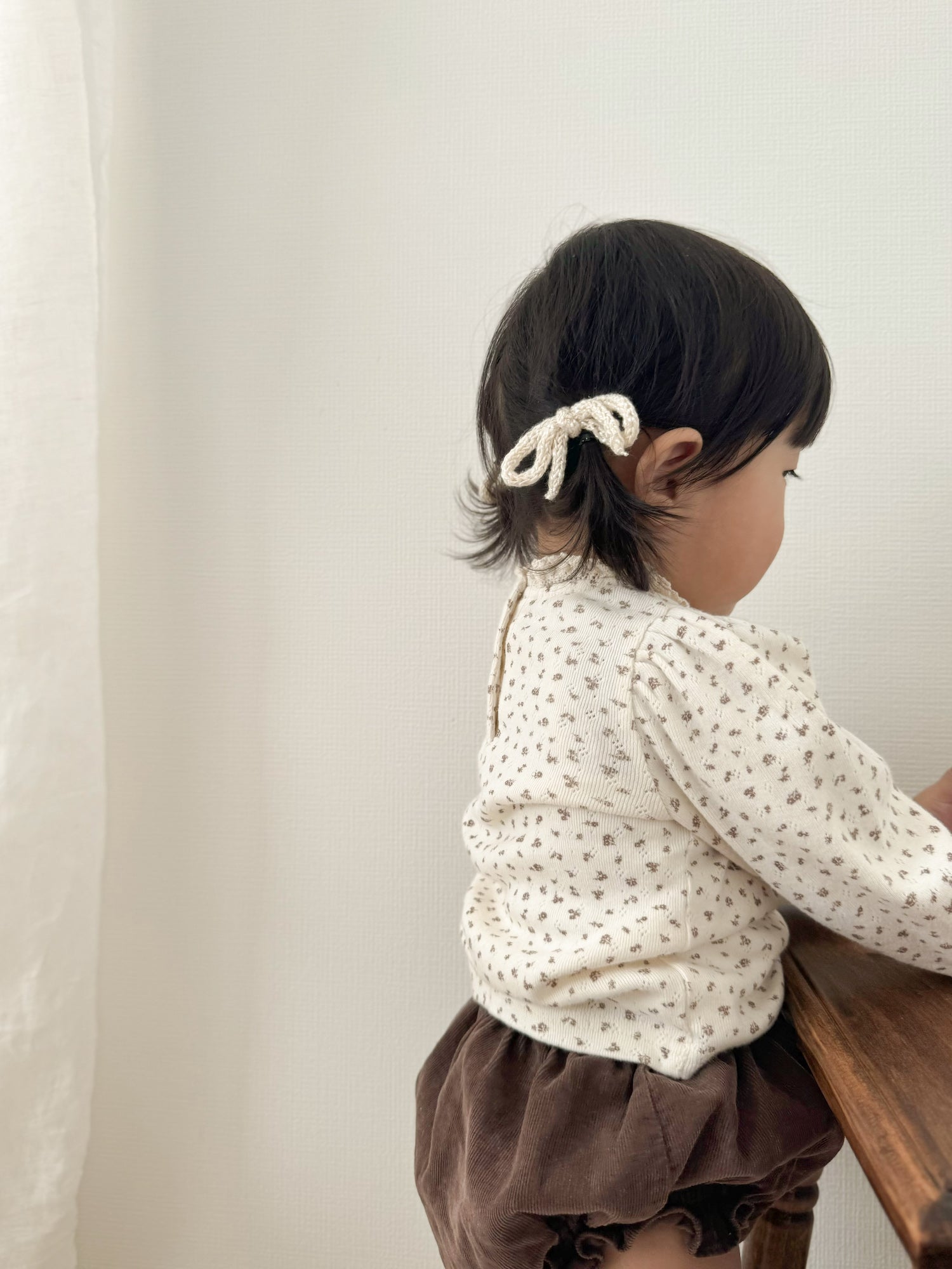 Flower lace puff tops