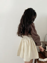 Corduroy frill skirt